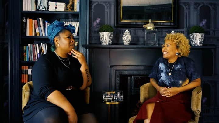 Emeli Sandéのインスタグラム：「Beautiful @candicec_w chatting with you is a golden dream! It was a pleasure opening up about the journey behind #RealLife and sharing experiences and life lessons 💜 Check the full chat on @gurlstalk」