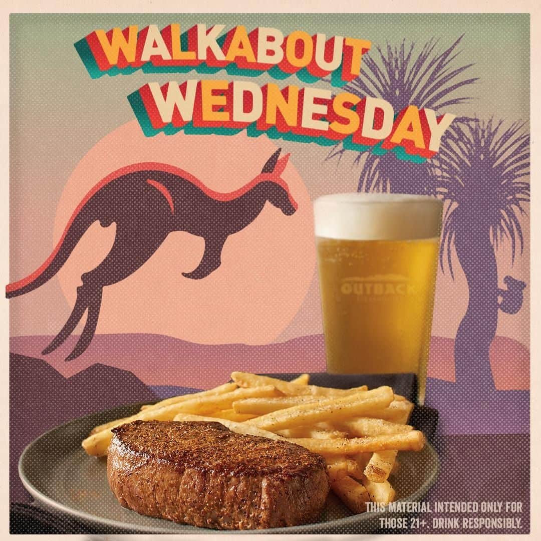 Outback Steakhouseさんのインスタグラム写真 - (Outback SteakhouseInstagram)「Steak, fries and a beer for just $10.99. Dive in. #WalkaboutWednesday」6月13日 3時30分 - outback