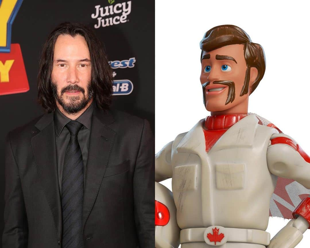 Disney Pixarさんのインスタグラム写真 - (Disney PixarInstagram)「Keanu Reeves, voice of #ToyStory4’s Canuck with all the luck, Duke Caboom, does his best action poses at last night’s world premiere. Meet this Canadian daredevil when the film opens June 21. 🇨🇦」6月13日 3時50分 - pixar