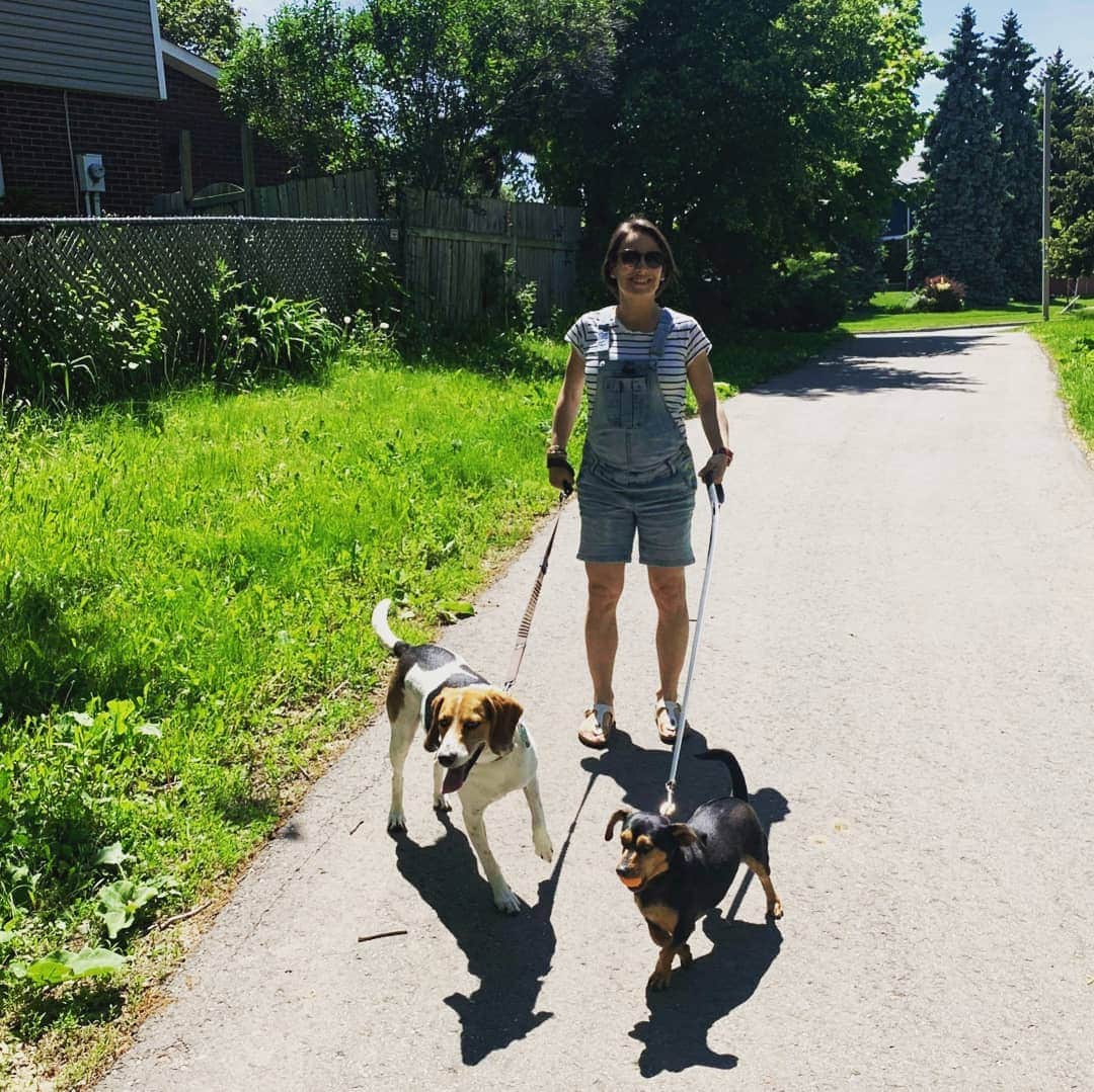 メーガン・デュアメルさんのインスタグラム写真 - (メーガン・デュアメルInstagram)「Dog Days of Summer 🐕 Instagram Photo vs. Reality of walking a beagle 🐶  #dogwalks #beautifulday #summerisfinallyhere #Mootae #Theo」6月13日 4時01分 - meaganduhamel