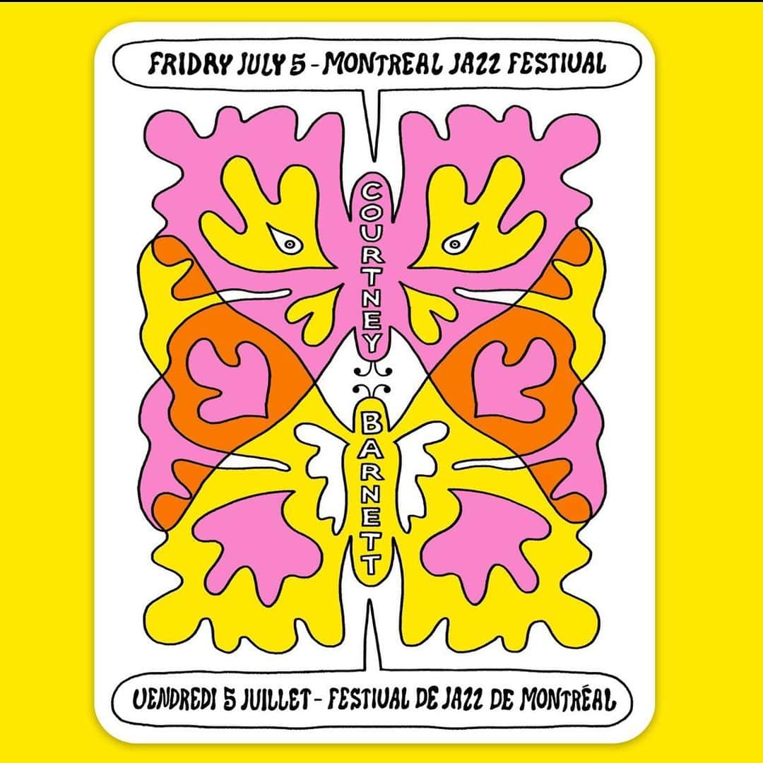 コートニー・バーネットさんのインスタグラム写真 - (コートニー・バーネットInstagram)「Montreal Jazz Festival !!! 5th July 🌸 Artwork @its_aless_mc」6月13日 4時22分 - courtneymelba