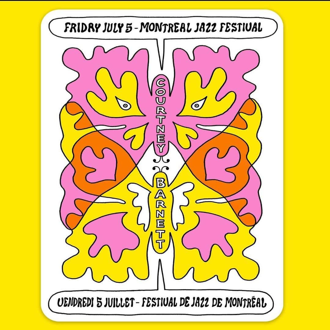 コートニー・バーネットのインスタグラム：「Montreal Jazz Festival !!! 5th July 🌸 Artwork @its_aless_mc」