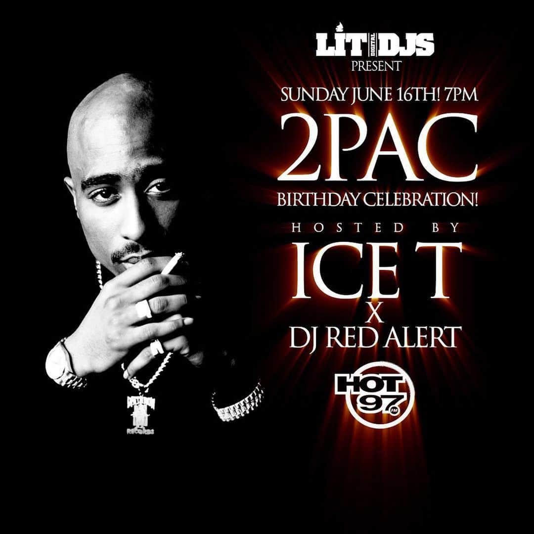 ファンクマスター・フレックスさんのインスタグラム写真 - (ファンクマスター・フレックスInstagram)「YES SIR!!!! Hope you ready!!! @litdigitaldjs Presents the 2PAC BIRTHDAY CELEBRATION!!! @hot97 Sunday June16th!!! 7pm!!! Hosted by @icet x @kooldjredalert !!!! We rolling!!!!」6月13日 14時43分 - funkflex