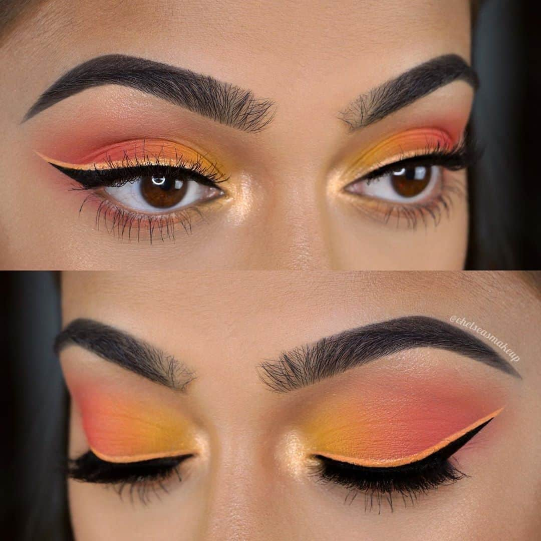 NYX Cosmeticsさんのインスタグラム写真 - (NYX CosmeticsInstagram)「#Snatched 🔥✔ @chelseasmakeup uses our Epic Ink Liner to create this sharp winged liner 🧡 || #nyxcosmetics #nyxprofessionalmakeup #crueltyfreebeauty」6月13日 6時43分 - nyxcosmetics