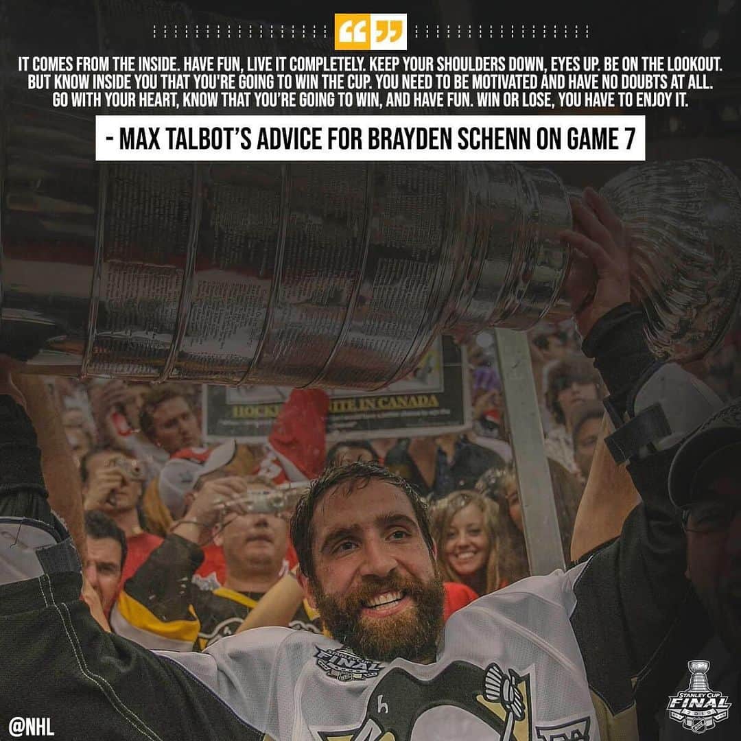 NHLさんのインスタグラム写真 - (NHLInstagram)「Strong advice from a man who knows what it takes to be the hero in #Game7. 📺 8:00 ET on @NBC and @Sportsnet #StanleyCup」6月13日 7時15分 - nhl