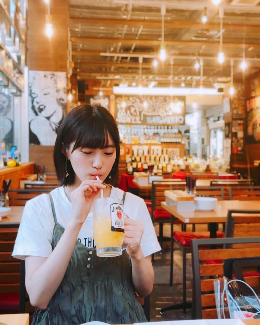 坂本 愛玲菜さんのインスタグラム写真 - (坂本 愛玲菜Instagram)「🍊🍹🍨 フィルターと現実。 #haveaniceday☺︎」6月13日 8時28分 - erena_hkt48