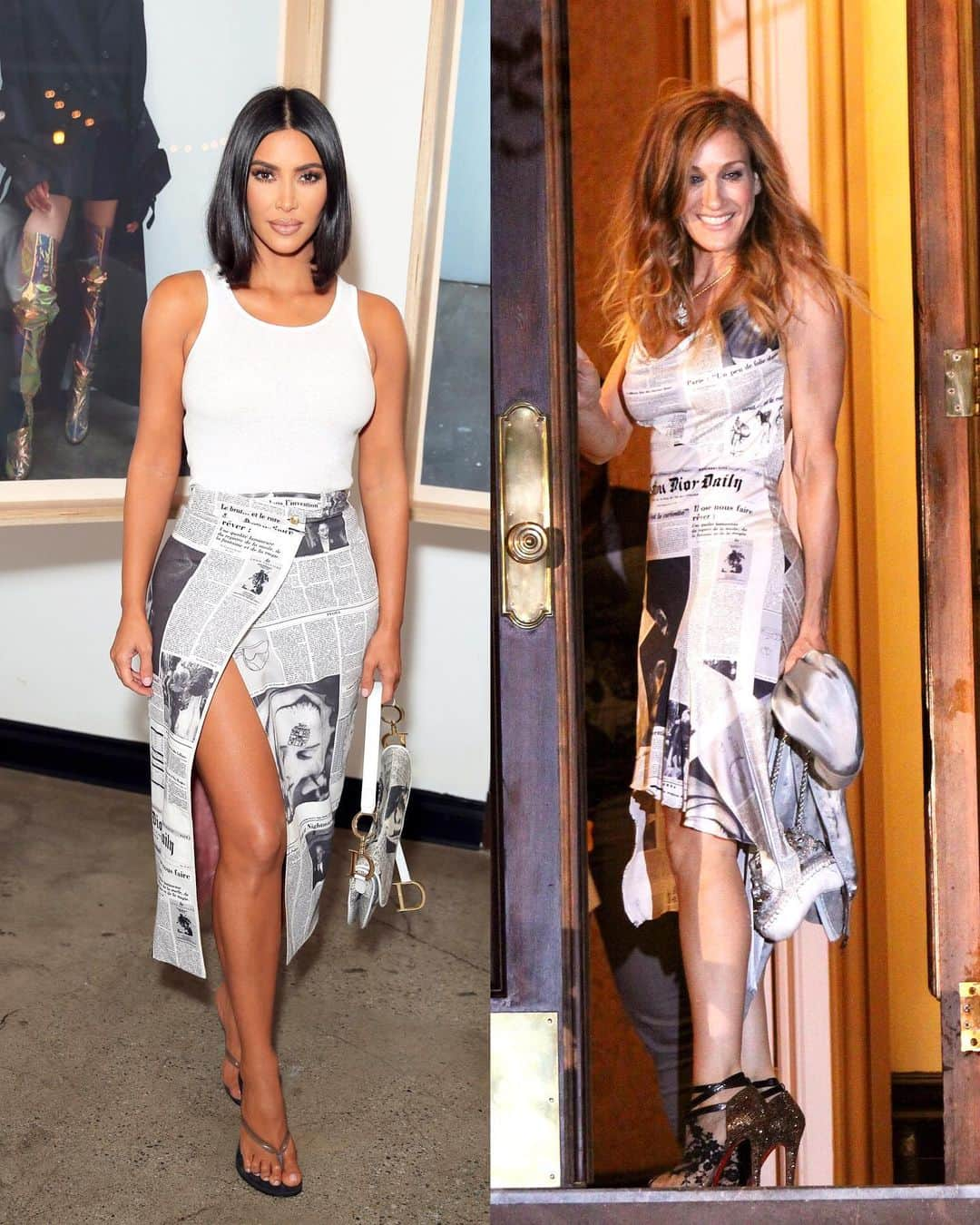 WHO WHAT WEARさんのインスタグラム写真 - (WHO WHAT WEARInstagram)「Kim out here pulling a Carrie. Tap the link in bio for more on the iconic Sex and the City look @kimkardashian just re-created.  photos: shutterstock」6月13日 8時38分 - whowhatwear