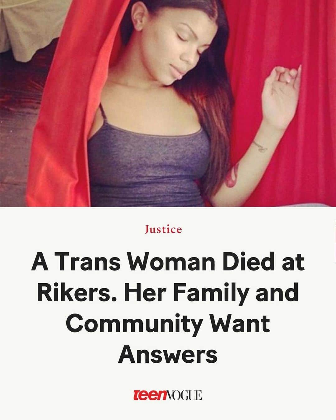 Teen Vogueさんのインスタグラム写真 - (Teen VogueInstagram)「"We have so many questions, but what we do know is that Layleen should be alive today," says Eliel Cruz of NYC's @Antiviolence Project. "We do know that the criminal legal system creates violence against trans people on a daily basis. We do know that Rikers should have been closed a very long time ago." @SerenaSonoma writes about the life of Layleen Cubilette-Polancos at the link in bio.」6月13日 9時00分 - teenvogue