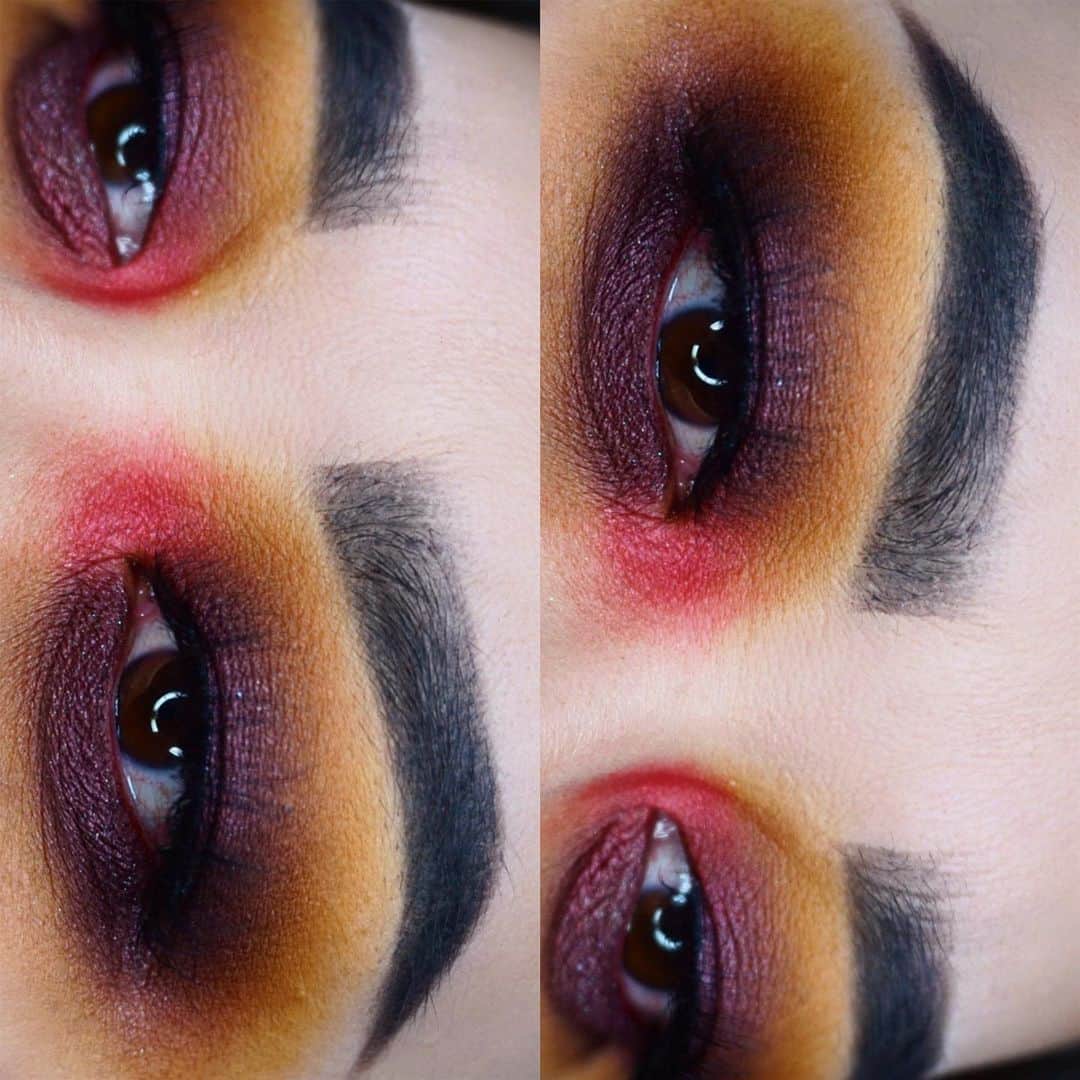 Sayaka Obaraのインスタグラム：「IMPULSIVE❤️ Eyes: @meltcosmetics 818 allday/everyday eyeliner & #meltimpulsive palette(2012, go getter, bold, boss lady & morning after). I'm obsessed with this palette😍 Brows: @urglam_official black eyebrow pencil & @lindahallbergcosmetics fornax from infinity palette. . . #meltcosmetics #urglam #lindahallberg」