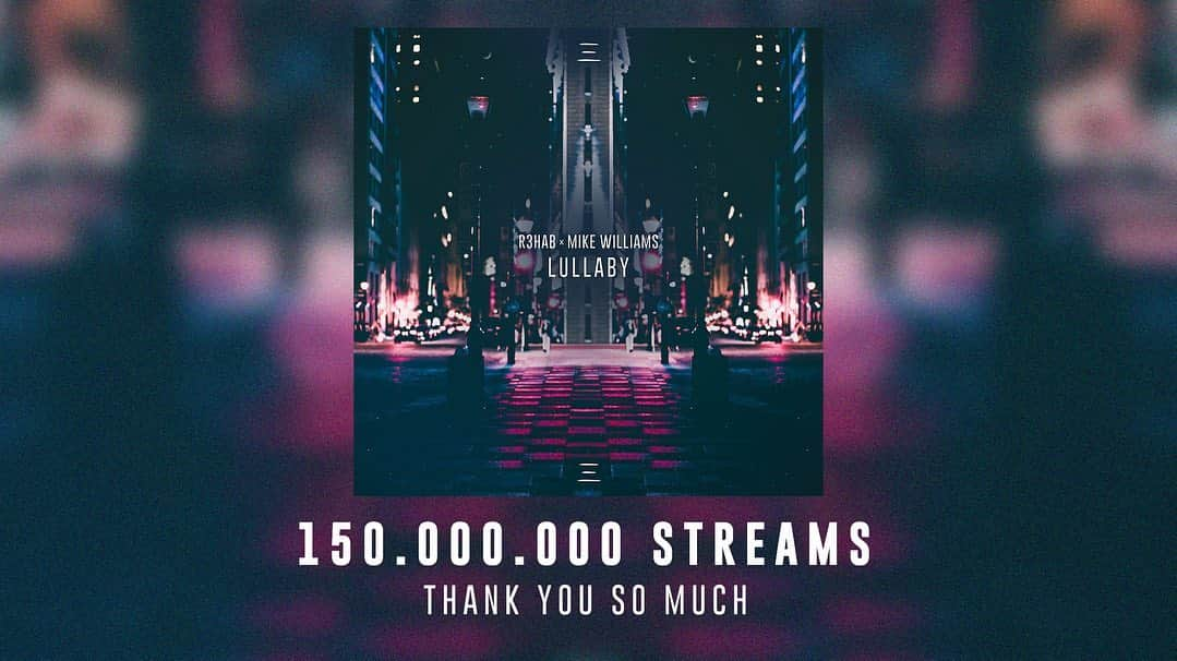 R3habさんのインスタグラム写真 - (R3habInstagram)「Lullaby just reached a 100 million streams on Spotify 🙏🏼🙏🏼 big shout out to @mikewilliams I think we should do another one 🎉🎉 overall the record already has 150 million streams!! Much love for @victorthell @marygoesjane 💜❤️」6月14日 0時19分 - r3hab