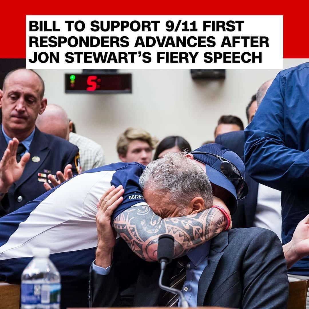 CNNさんのインスタグラム写真 - (CNNInstagram)「A House panel unanimously voted to advance a bill to reauthorize the September 11th Victims Compensation Fund on Wednesday, a day after comedian Jon Stewart made an impassioned speech in which he scolded members of Congress. "Shameful," he said of the lawmakers who didn't attend the hearing. "It's an embarrassment to the country and it is a stain on this institution." The bill, which now will head to the House floor for the full chamber to vote, would extend funding for Sept. 11 first responders through 2090. (📸: Zach Gibson/Getty Images)」6月13日 16時00分 - cnn