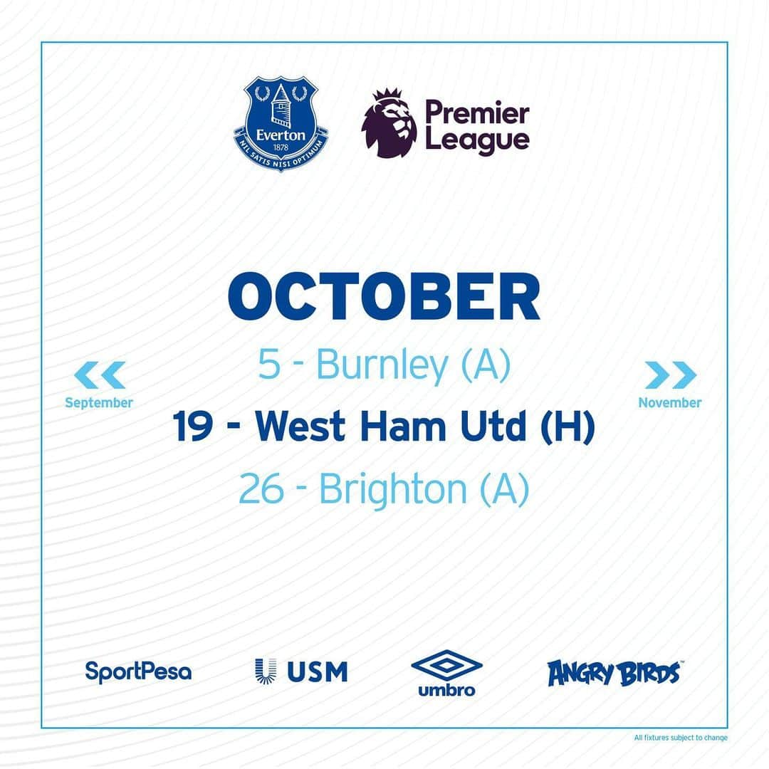 エヴァートンFCさんのインスタグラム写真 - (エヴァートンFCInstagram)「↔️ Our 2019/20 #PLfixtures are in! We will open with a trip to @cpfc! 🔵⚪️ • • • #everton #efc #coyb #blues #toffees #nsno #crystalpalace #cpfc #premierleague #pl」6月13日 17時04分 - everton