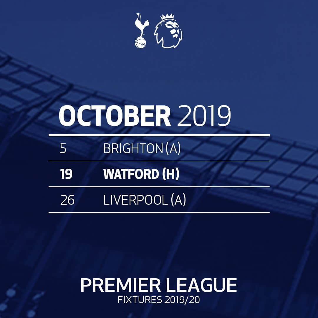 トッテナム・ホットスパーFCさんのインスタグラム写真 - (トッテナム・ホットスパーFCInstagram)「Our 2019/20 @premierleague fixtures have arrived! Thoughts? #COYS」6月13日 17時00分 - spursofficial