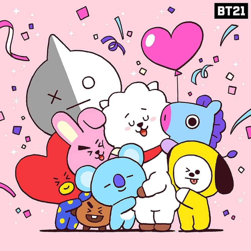 BT21 Stars of tomorrow, UNIVERSTAR!さんのインスタグラム写真 - (BT21 Stars of tomorrow, UNIVERSTAR!Instagram)「Hug! Squeeze! and never let go 😘❤ #ComeJoinUs #theHugFam #Squeeeeze #BT21」6月13日 18時02分 - bt21_official