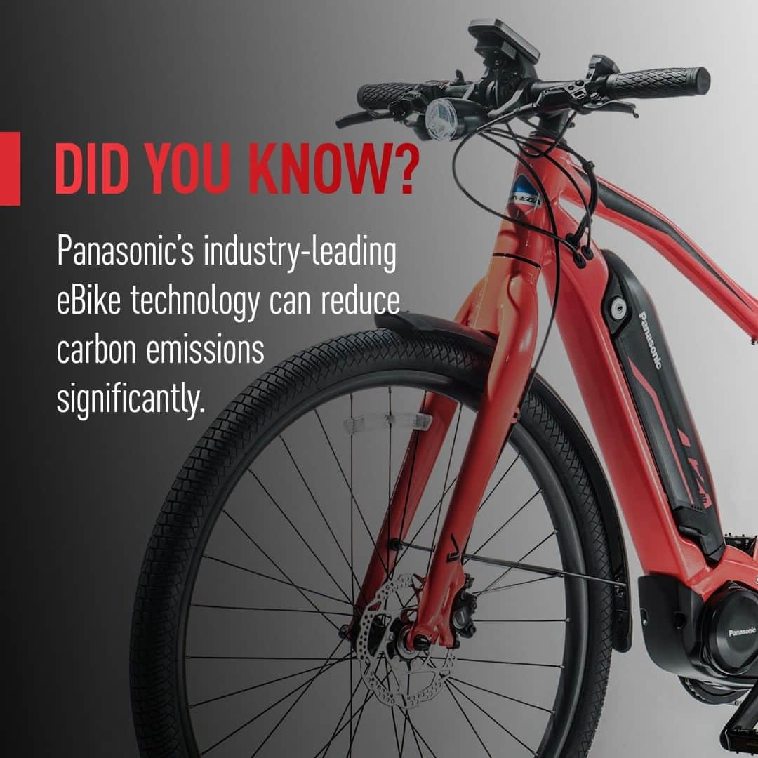 Panasonicさんのインスタグラム写真 - (PanasonicInstagram)「#DidYouKnow that if 1 out of 10 car commuters switched to our #eBikes, it would save 2 billion gallons of gas and reduce CO2 emissions by 25.4M tons? #Sustainability #TechnologiesThatMoveUs」6月13日 22時10分 - panasonic