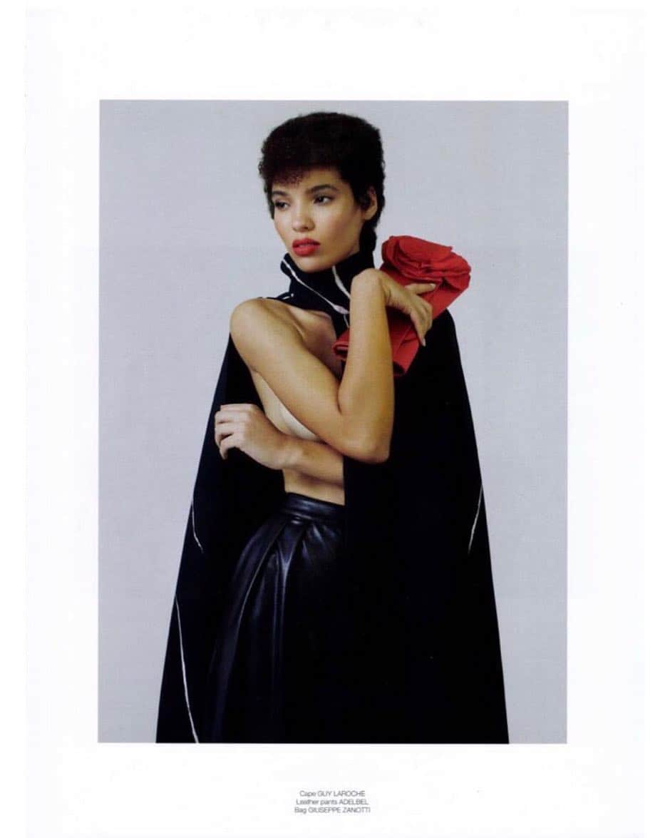 のインスタグラム：「Dani Barreira Sousa is wearing the FW 2019-20 Collection in the latest issue of @afmagofficial - shot by @dimitracacos - styled by @barrosdinalva #guylarocheparis #richardrene #guylaroche #style #paris #fashion @icinsightcommunications」
