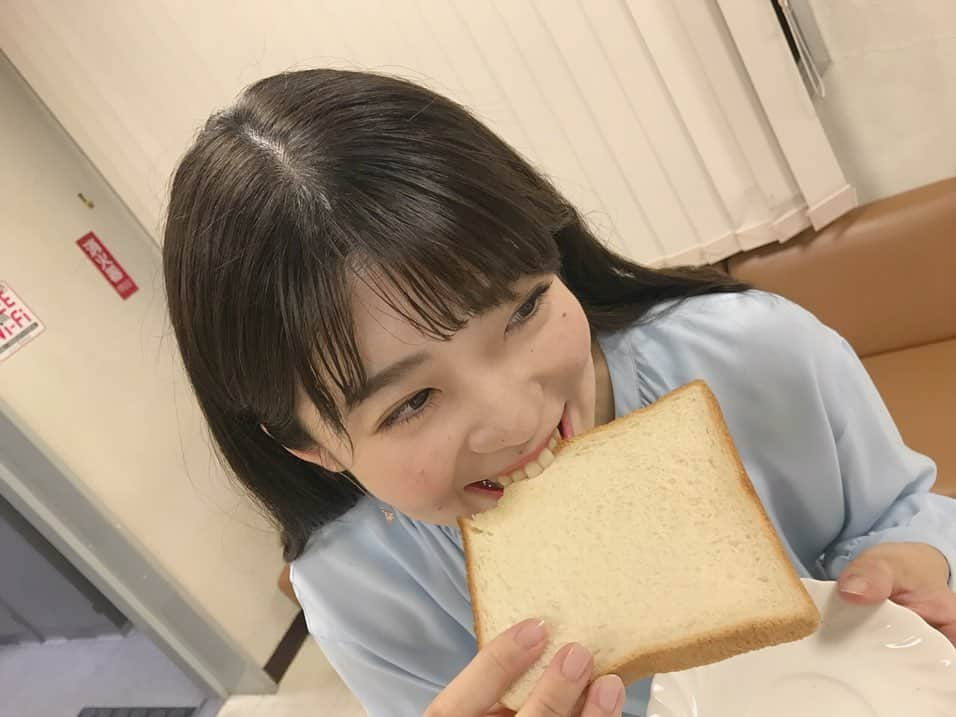 飯野詩帆さんのインスタグラム写真 - (飯野詩帆Instagram)「パンを食べているのではないのです🍞 ハチミツを食べているのです🍯！ ・ ・ 前橋市の街中でミツバチを育てる取り組み 『まえばしハニープロジェクト』🐝✨ ・ そのハチミツの収穫が きょう6月13日初めて行われました！ ・ ニュースeye8で 小松アナと紹介させていただき 食パンにつけていただきました🍽💓 ・ 生放送後、小松アナが 「かわいく見える角度から撮ってあげる！」と 撮影してくれたのですが… どうしたことでしょう。 かわいくならない。 悲しい。。。🙃 ・ ・ #群馬テレビ #3ch #ニュースeye8 #アナウンサー #食パン #にかぶりつく #ハチミツ #採れたて #まえばしハニープロジェクト #前橋市 #いつも食べてるものとは違うお味 #是非ご賞味ください」6月13日 23時06分 - shiho.1180