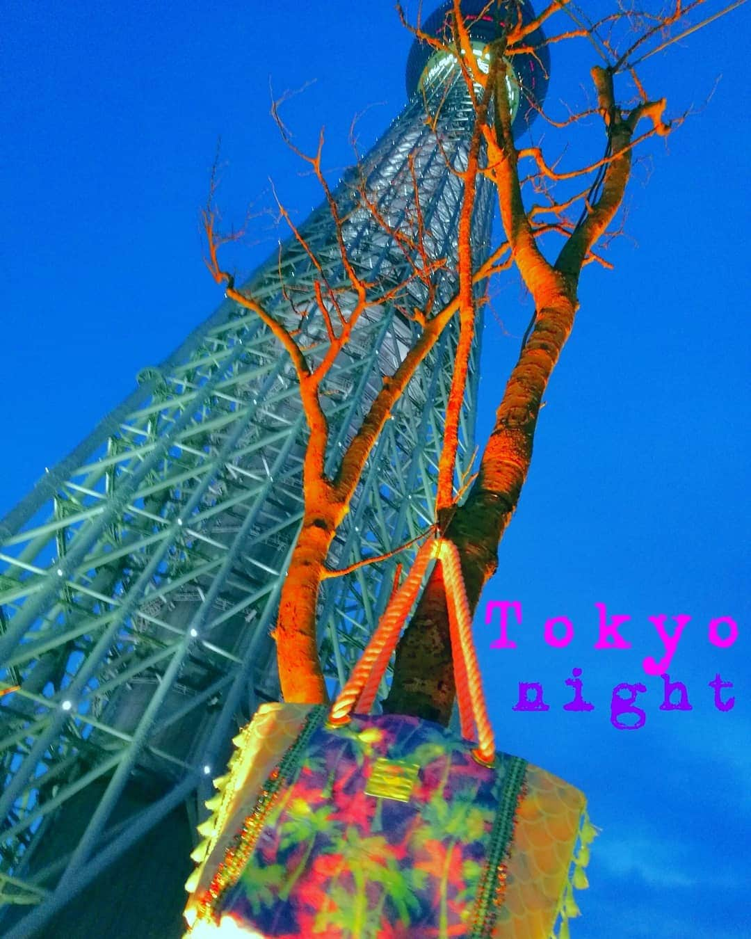 Moco Lima Hawaiiさんのインスタグラム写真 - (Moco Lima HawaiiInstagram)「Neon Palm Tree Tote, Made By Moco #skytree#tokyo#night#japan#romantic#tower#sky#friends#bestfriend#photoshoot#photography#light#up#mocolima#hawaii#mylife#workhard#workhardplayharder#lovemyjob#lucky#happy#nevergiveup#モコリマハワイ#東京#スカイツリー#ライトアップ#夜  Mocolima Showroom 13:00-18:00 今日も元気に営業中！　ぜひお立ち寄り下さいませ〜♡　皆さまにお会いできますのをワクワクしてお待ち致しております♡」6月14日 10時20分 - mocolimahawaii