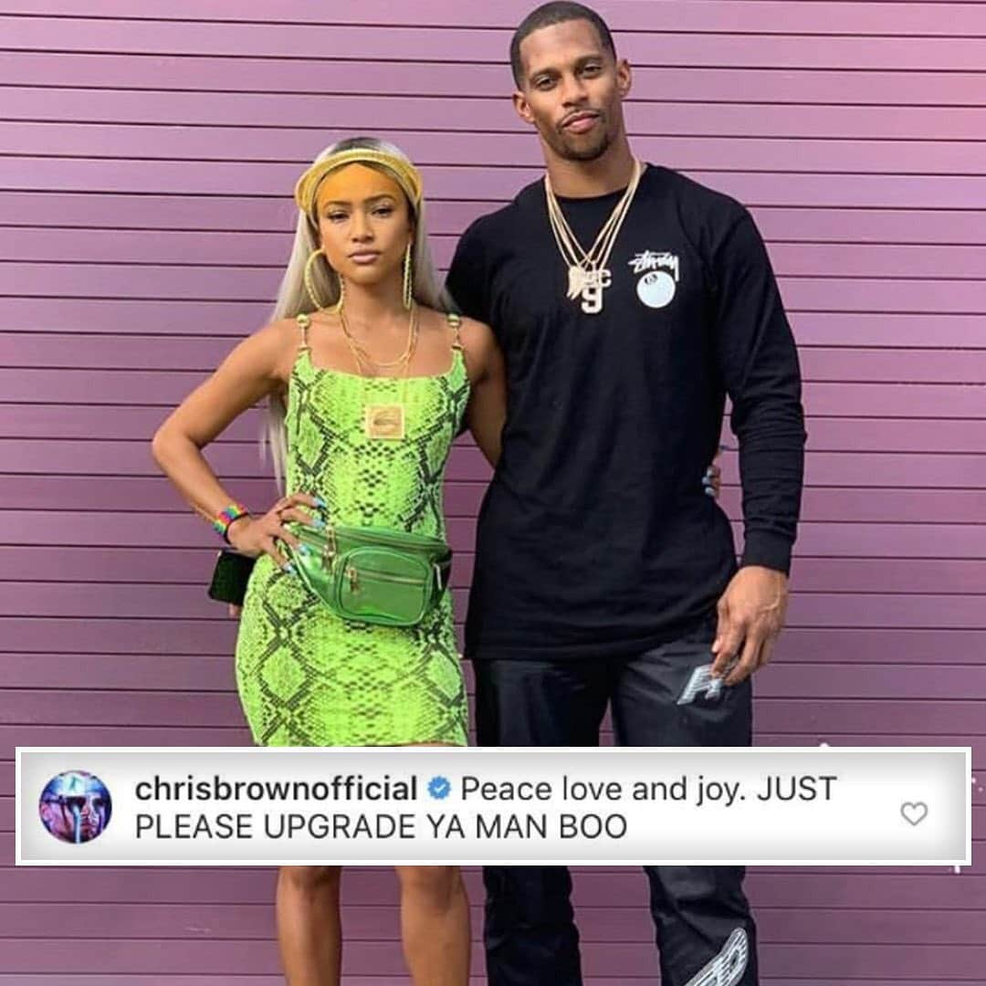 E! Onlineさんのインスタグラム写真 - (E! OnlineInstagram)「Karrueche Tran's ex Chris Brown isn't impressed with her current boyfriend and expressed it in a now-deleted multiple-comment rant. Link in bio for the full story. (📷: Instagram)」6月14日 9時30分 - enews