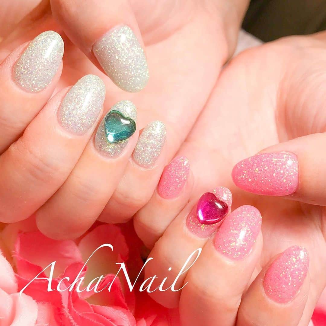 Achanailさんのインスタグラム写真 Achanailinstagram ハートキャンディネイル Ameblo Jp Acha Nail Entry Html ネイル ジェルネイル フィルイン 南池袋 池袋 池袋ネイルサロン ネイルデザイン ツートンカラー シュガー