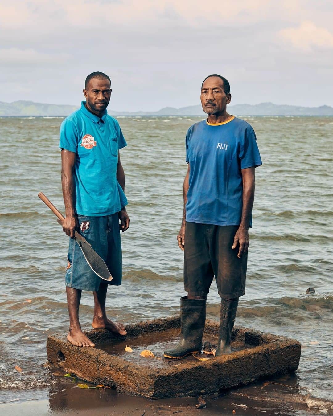 TIME Magazineさんのインスタグラム写真 - (TIME MagazineInstagram)「“All the rights of living,” said Sailosi Ramatu, administrator of the Fijian village of Vunidogoloa, “had been lost because of climate change.” Ramatu, right, and his son Simi Botu stand on what remains of their former home. Vunidogoloa, abandoned five years ago, is the first place in #Fiji to be moved because of the effects of #climatechange, but it won’t be the last. The relocation of villages like this one foreshadows the existential threat posed to a handful of small nations: rising seas climbed about 7.5 in. in the 20th century and could rise 3 ft. more by the end of the 21st, according to the @unitednations' climate-science arm. Read this week's full cover story—Our Sinking #Planet—and see more pictures at the link in bio. Photograph by @cgregoryphoto for TIME」6月14日 2時18分 - time