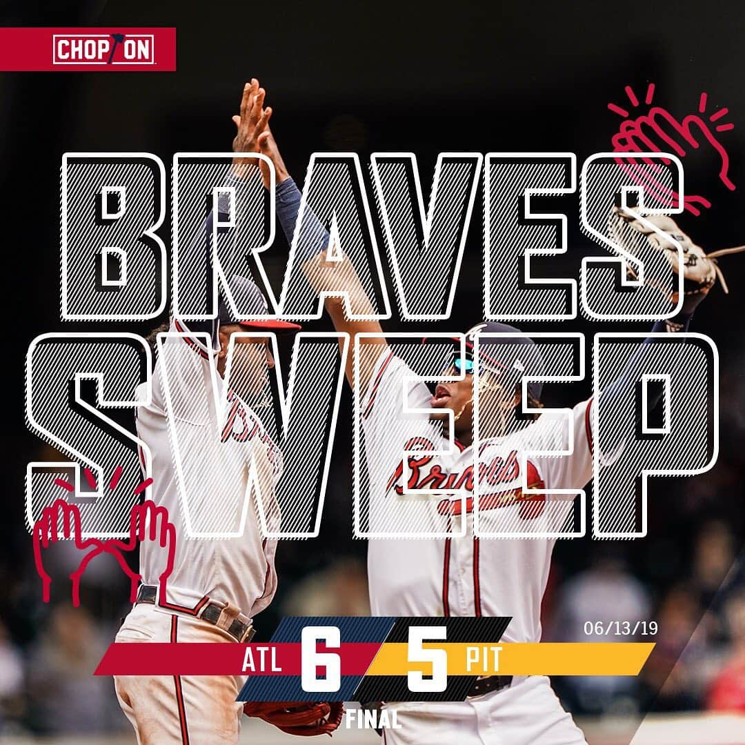 アトランタ・ブレーブスさんのインスタグラム写真 - (アトランタ・ブレーブスInstagram)「How SWEEP it is! #VoteBraves」6月14日 4時56分 - braves