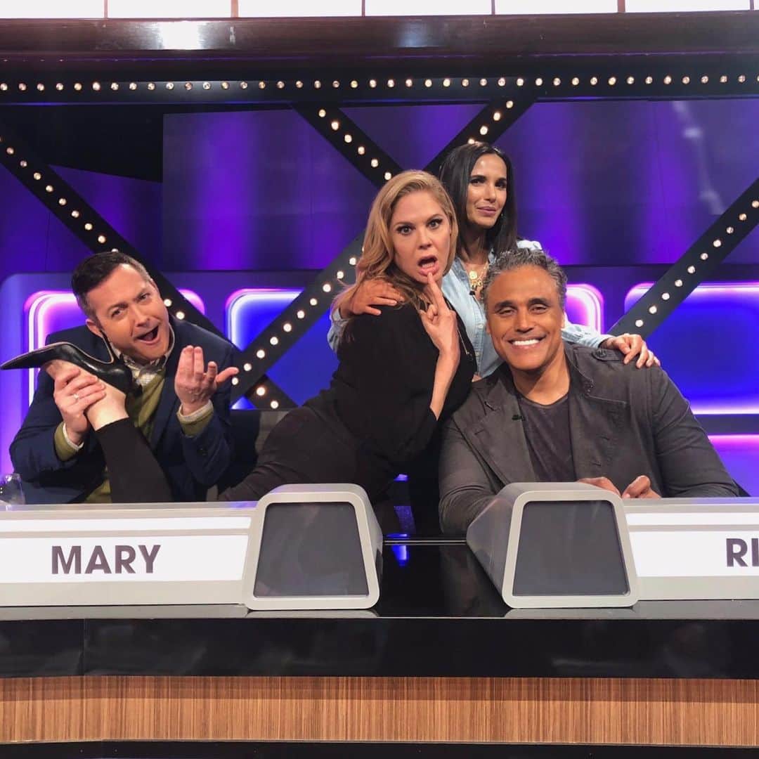 のインスタグラム：「Ready, set, #MatchGame! Had too much fun today with @imrickafox @padmalakshmi @thomaspatricklennon on @matchgameabc!」