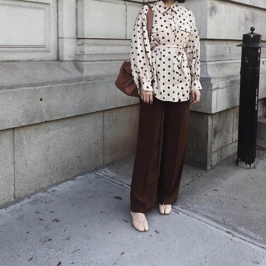 mixmatchisthekeyのインスタグラム：「#polkadots @blusher_fashion」