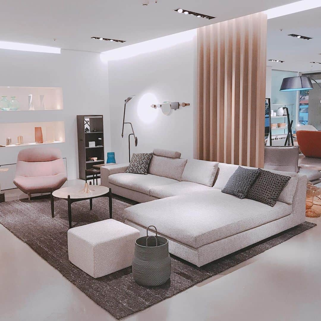 ligne roset shopさんのインスタグラム写真 - (ligne roset shopInstagram)「フェザーが入っており、ふかふかのソファEXCLUSIF。 123cm×190cmの大きなラウンジが魅力で、広々と、リラックスしていただけます🙆‍♀️ フロアランプCINETIQUEは、角度を変えてお使いいただけます。壁を照らしておしゃれな演出もできますよ⭐️ #ligneroset #リーンロゼ  #lignerosettokyo #リーンロゼ東京  #家具  #furniture #sofa #light  #インテリア  #インテリアコーディネート #インテリアショップ  #interior #インテリア好きな人と繋がりたい #didiergomez  #住まい  #cinetique  #martinhirth  #リビング #六本木」6月14日 19時25分 - ligneroset_jp_shop