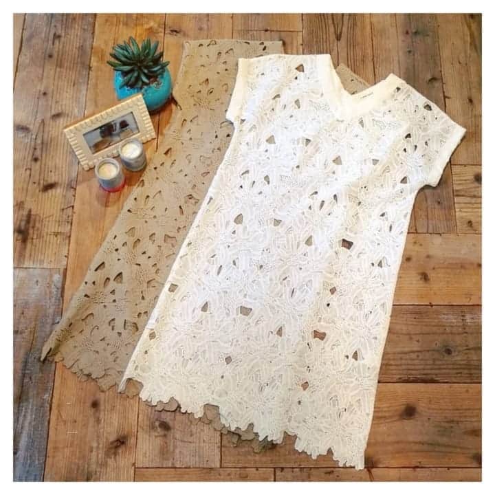 furryrate officialのインスタグラム：「【2019 summer collection】 ▶one piece #バテンレースワンピース No.43588229 オフホワイト/ブラック/ベージュ ¥7,452- . . . #furryrate #furry #ファーリーレート #ファーリー #fashion #followｍe #バテンレース #ワンピース #dress #onepiece #レース #レースワンピース #両Vネック #夏コーデ #夏アイテム #summercollection #summer #夏」