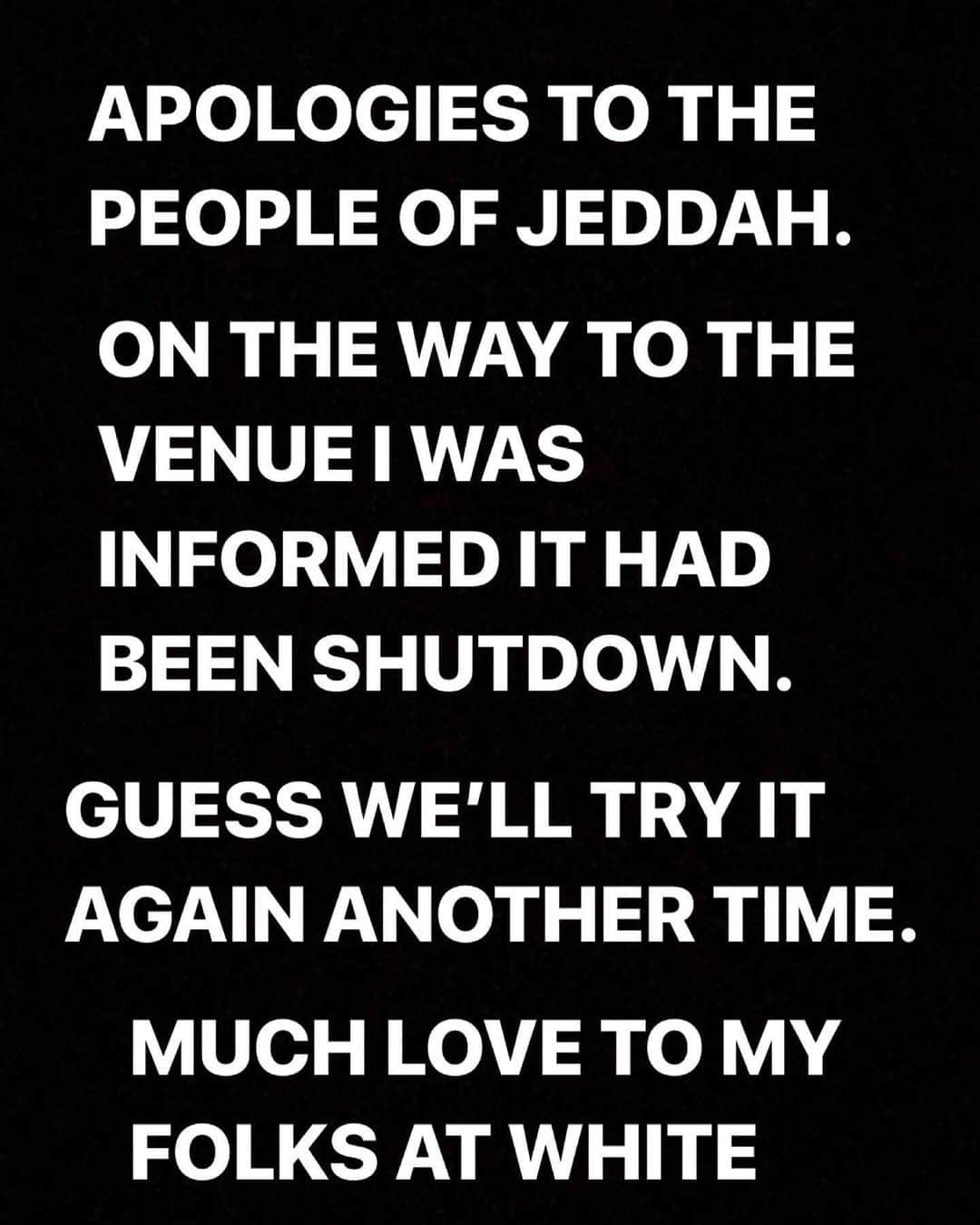 NE-YOさんのインスタグラム写真 - (NE-YOInstagram)「I don’t know what happened guys🤷🏾‍♂️ Was excited to perform for you and en route to the venue I was told it had been shutdown. @whitejeddah_official  Guess we’ll try this again another time fellas. Much love to the fans.  Sorry guys. #whitejeddah」6月14日 12時00分 - neyo