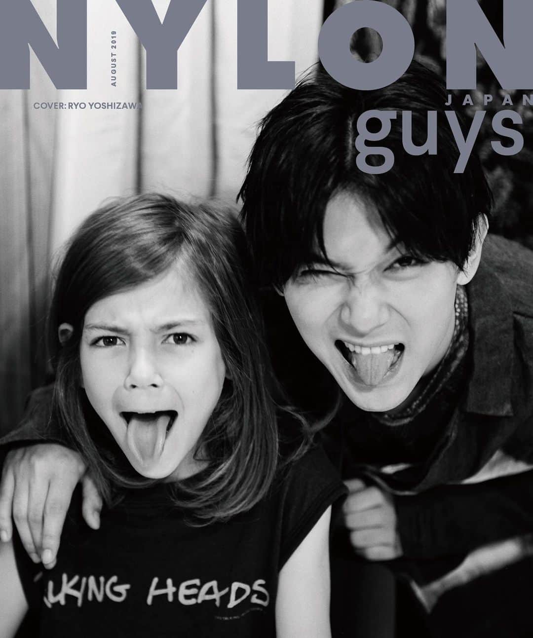 のインスタグラム：「【 #次号guys表紙解禁 !!】 6/28発売のNYLON JAPAN 8月号は、 #吉沢亮 の両面W表紙に加えてロングインタビュー含めた豪華26P特集、そして両面ポスター付きで彼のデビュー10 周年をセレブレイト。guysのカバーストーリーはキッズとのセッションも！　次号のNYLON guys JAPAN ( @nylonguysjapan )もDON'T MISS IT!! Amazonで予約受け付け中!!▶https://www.amazon.co.jp/dp/B07SJ9JD5Y  #nylonjapan #nylonguysjapan #nylonguys #nylonjp #coverboy #RyoYoshizawa #Augustissue #fashion #beauty #culture #caelumjp」