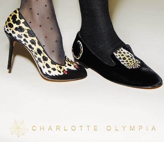 のインスタグラム：「One of a kind his and hers #charlotteolympia shoes made exclusively for #animalball2019 🐆🐆🐆」