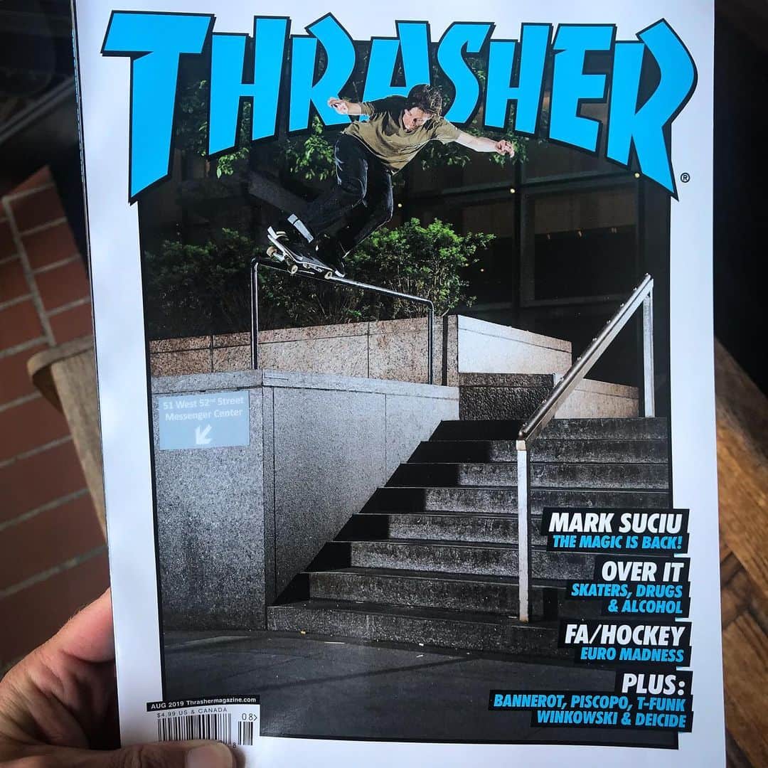 adidas Skateboardingのインスタグラム：「In hand /// Suciu with a heavy cover shot for the newest @thrashermag. Get yours for the full @marksuciu interview too. • #adidasSkateboarding | 📸 @zandertaketomo」