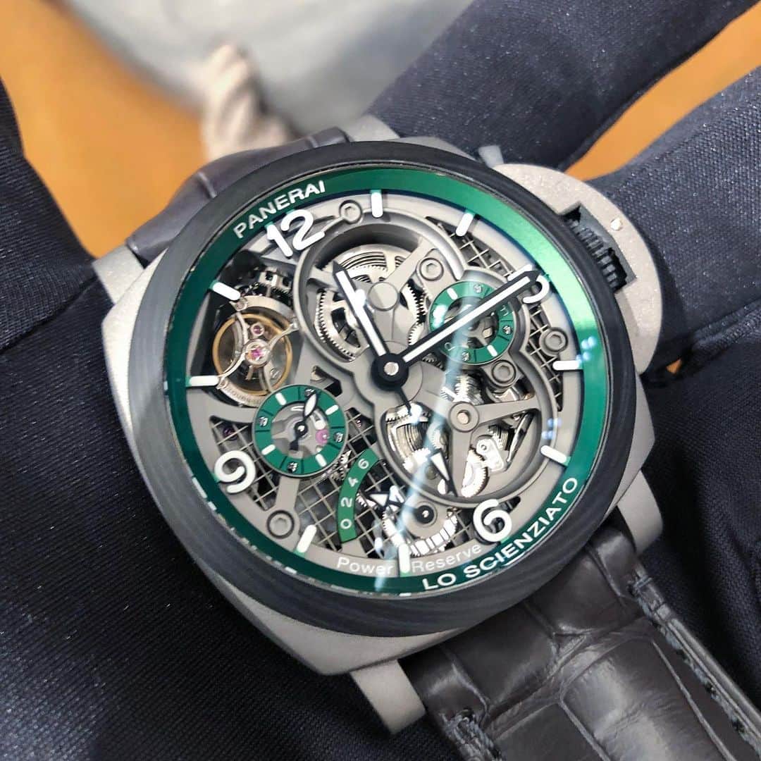 パネライのインスタグラム：「Look what just arrived at the #Panerai Boutique  in Miami Design District. The brand new #PAM768 47mm 3D Titanium printed Lo Scienziato Tourbillon. Time to save up $149,000 slowly. Pic by @estebanzino #paneraicentral」