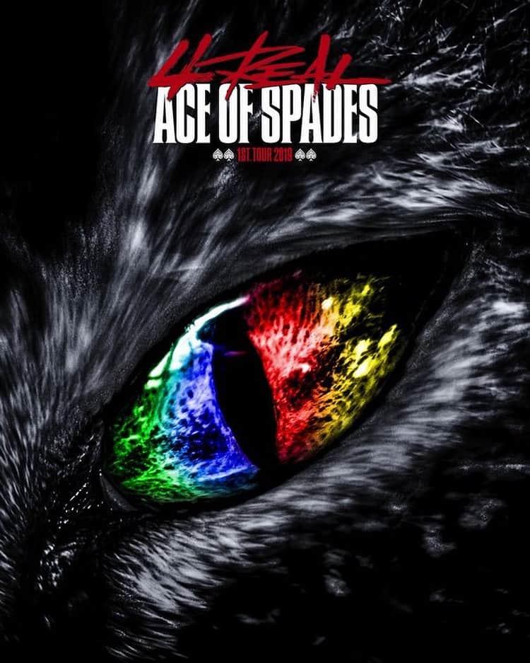 宮上元克のインスタグラム：「AOSの1st TOURのDVD来月出ます 2019/7/10（Wed） Release!! ACE OF SPADES『ACE OF SPADES 1st TOUR 2019 "4REAL" -Legendary night-』 #aos #aceofspades #4real #legendarynight」