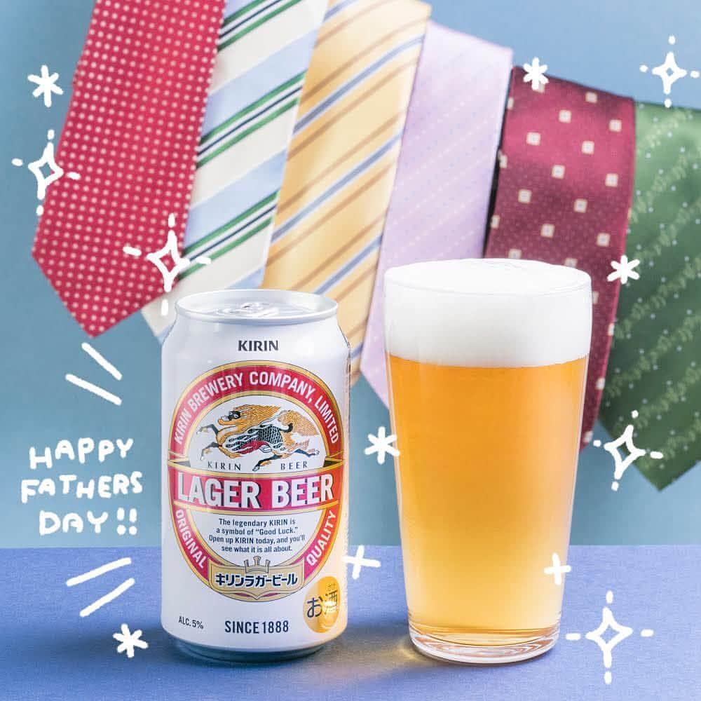 キリンビールさんのインスタグラム写真 - (キリンビールInstagram)「【父の日は #ビール のプレゼント🎁】6/16（日）は #父の日。お父さんに「ありがとう」を伝えるせっかくの機会！﻿ ﻿ いつもは恥ずかしくて言えない感謝の気持ちを届けたいですよね。おすすめは #キリンラガー 🍺✨﻿ ﻿ お手紙を添えてお父さんにプレゼントしてみては？😁﻿ ﻿ #キリンラガービール #キリン #kirin #きょうのキリン #缶ビール #生ビール #ビール好き #ラガービール #父の日2019 #ネクタイ #父の日 #父の日プレゼント #びあすたぐらむ #ビアガーデン﻿ #父の日ありがとう #父の日ギフト #父の日プレゼント #父の日ビール #お父さん #ビール大好き  #お父さんありがとう #ネクタイ #お酒好き  #ビール好きな人と繋がりたい #🍺 #beer #プレゼント #fathersday」6月14日 20時28分 - kirin_brewery