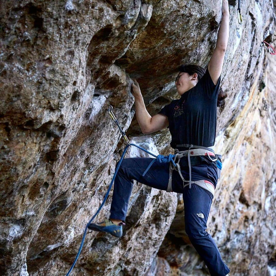 北脇順子のインスタグラム：「シドニーでリード始めました😏 7b＋（12c)☺︎ It was first time to outdoors for Sport climbing in Australia 🇦🇺🧗‍♀️ Australia is really rich in nature and good Crags. Guys who with climbing are really nice!!! While we were approaching to crags,singing and made us laugh 😂  I was pretty enjoy 😙  The rock where we went such a huge and steep..!! Honestly I’m not good at climbing at overhang . BUT..finally I got 26:) as same as with my friend👬 <we were able to it in a row >  I was impressed at that time😆 I’m so exited to see guys again !!!!! Thanks nice shots📷@damion  #climbing #leadclimbing #4armstrong #outdoors #sydney #nowra #enjoy #study abroad #australia」