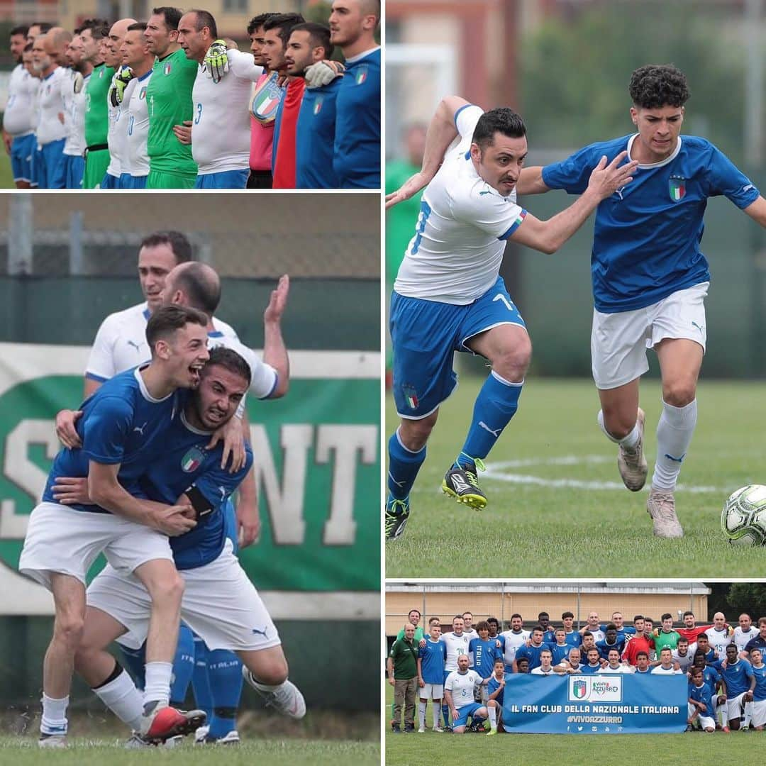 サッカーイタリア代表さんのインスタグラム写真 - (サッカーイタリア代表Instagram)「#FanMatch Tanti #gol ed emozioni per la sfida tra il Fan Club #VivoAzzurro della #Nazionale 🇮🇹 e i ragazzi di #FreedbyFootball ⚽️ 📷 Articolo e gallery 👉🏻 www.figc.it area #Tifosi  ℹ️ A Torino prima di Italia-Bosnia Erzegovina è andato in scena il match tra i tifosi azzurri e i giovani del progetto educativo supportato da FIGC e Tribunale dei Minorenni di Reggio Calabria.」6月14日 21時20分 - azzurri