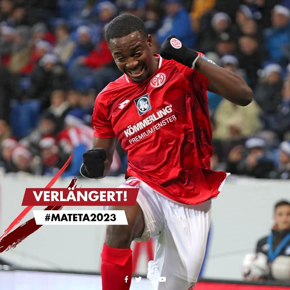 1.FSVマインツ05さんのインスタグラム写真 - (1.FSVマインツ05Instagram)「Mateta jubelt weiter in 🔴⚪️! @iammateta hat seinen Vertrag bei #Mainz05 um ein Jahr bis 2️⃣0️⃣2️⃣3️⃣ verlängert! 😍」6月14日 22時03分 - 1fsvmainz05