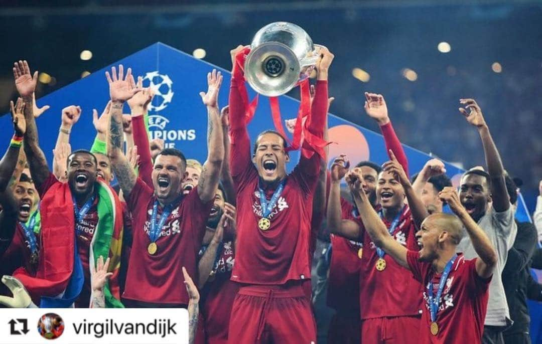 リヴァプールFCさんのインスタグラム写真 - (リヴァプールFCInstagram)「❤️👊❤️ #Repost @virgilvandijk ・・・ I’ve had a few days to reflect now at the end of what’s been an unbelievable season. We achieved great things this season at Liverpool as a team and I feel proud to be part of such an incredible club with this group of players. To be European Champions is a dream come true! We are all now hungry for more success and will continue to give all we can to achieve that.  I’m also excited about the future with the national team and we will look to build on the promising season we’ve just had 🇳🇱 Thank you for all of your support over the last few months and I’ll see you after a break ready to go again ! 😁☀ #LFC #Liverpool #LiverpoolFC」6月14日 23時53分 - liverpoolfc