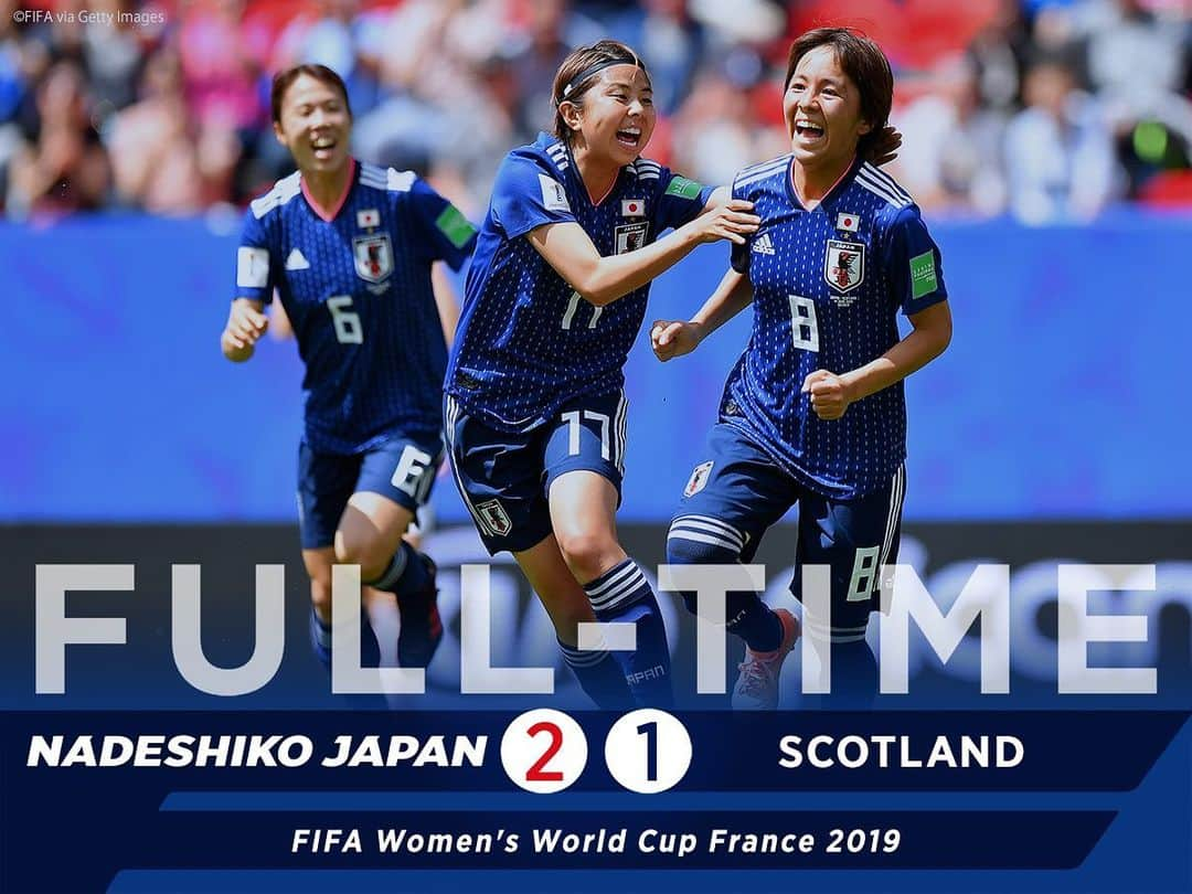 日本サッカー協会さんのインスタグラム写真 - (日本サッカー協会Instagram)「🇯🇵v🏴󠁧󠁢󠁳󠁣󠁴󠁿 Win!!!👊 ・ FIFA女子ワールドカップフランス2019 6/14 日本時間22:00キックオフ #なでしこジャパン 🇯🇵 2-1 🏴󠁧󠁢󠁳󠁣󠁴󠁿スコットランド 📺フジテレビ系列、NHK BS、J SPORTSで生中継！ ・ #nadeshiko #世界のなでしこ #なでしこジャパン#FIFAWWC」6月15日 0時42分 - japanfootballassociation