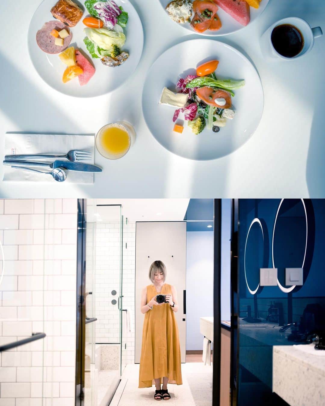 6151さんのインスタグラム写真 - (6151Instagram)「RYSE, Autograph Collection｜Seoul Hongdae﻿﻿ ﻿﻿ Thank You @ryse_hotel ﻿ I love RYSE!﻿ 韓国旅へ行ってきた(何気に初のアジア圏上陸)。﻿﻿ ﻿﻿ 選んだホテルは1周年を迎えたばかりの﻿﻿ ﻿ライズ オートグラフコレクションへ。﻿﻿ ﻿﻿ ﻿﻿ フロントから客室までアートな雰囲気、何処を撮っても画になる光が溢れてて(特にバスルームは気に入った)﻿﻿ オリジナルのアイテムやアメニティーが最高に可愛い。﻿﻿ ﻿﻿ おこもりしたくなるようなプロデューサースイートは居心地が良過ぎて帰りたくなくなった。﻿﻿ ﻿﻿ ﻿﻿ ホンデストリートの直ぐ側だから便利だし﻿﻿ 買い物に疲れてちょいちょいホテルに戻れるし﻿﻿ なによりスタッフの笑顔とサービスに癒された。﻿﻿ ﻿﻿ ソウルに行く時はまたここに泊りたい。﻿﻿ てか！韓国めっちゃ良かったから﻿﻿ また絶対行く。」6月15日 0時54分 - 6151