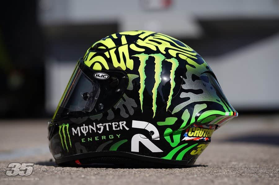 カル・クラッチローさんのインスタグラム写真 - (カル・クラッチローInstagram)「The @monsterenergy Barcelona GP special helmet this weekend from @hjc_helmets …」6月15日 1時34分 - calcrutchlow