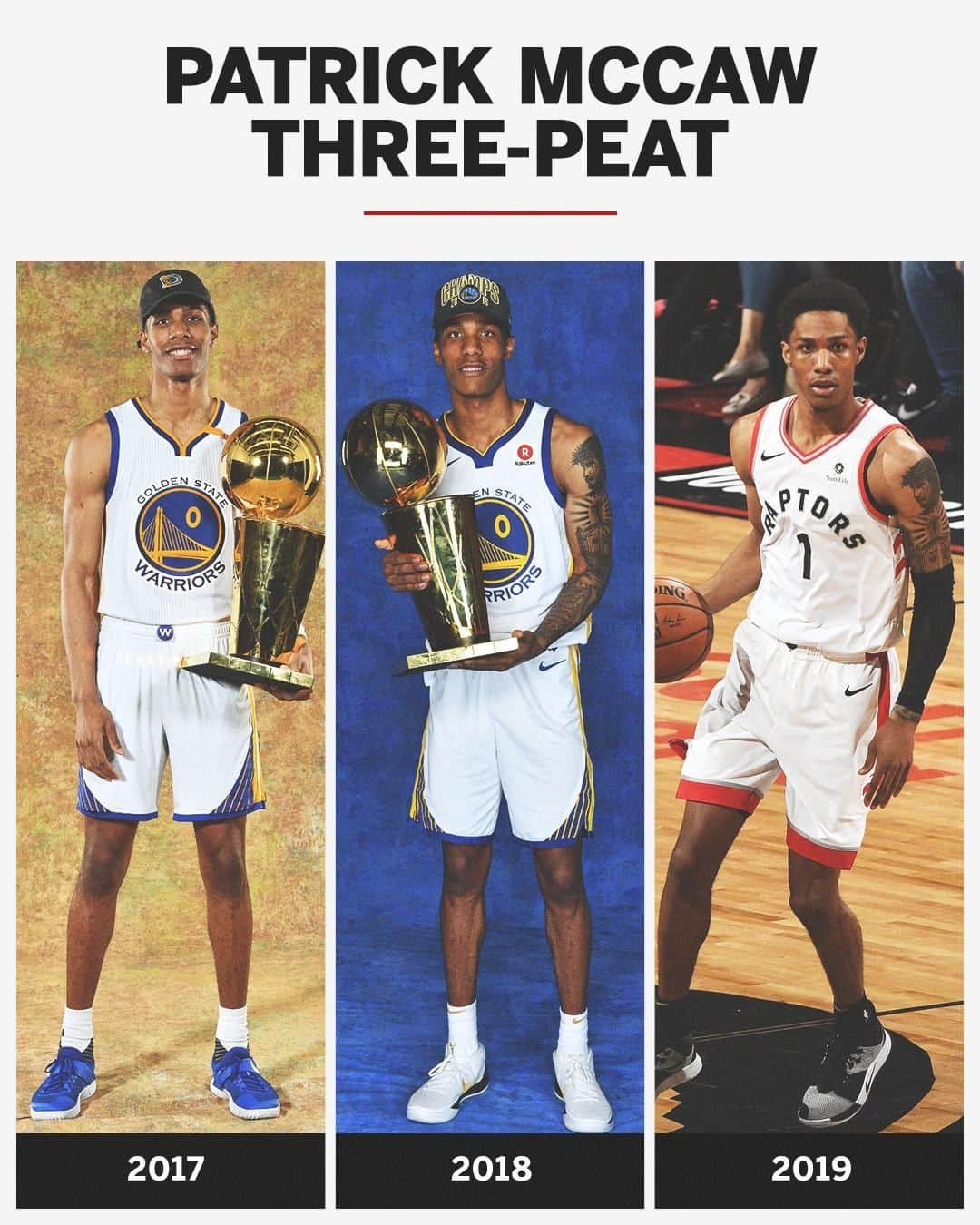 espnさんのインスタグラム写真 - (espnInstagram)「Patrick McCaw has 3 NBA titles in 3 seasons 💍💍💍」6月15日 1時50分 - espn
