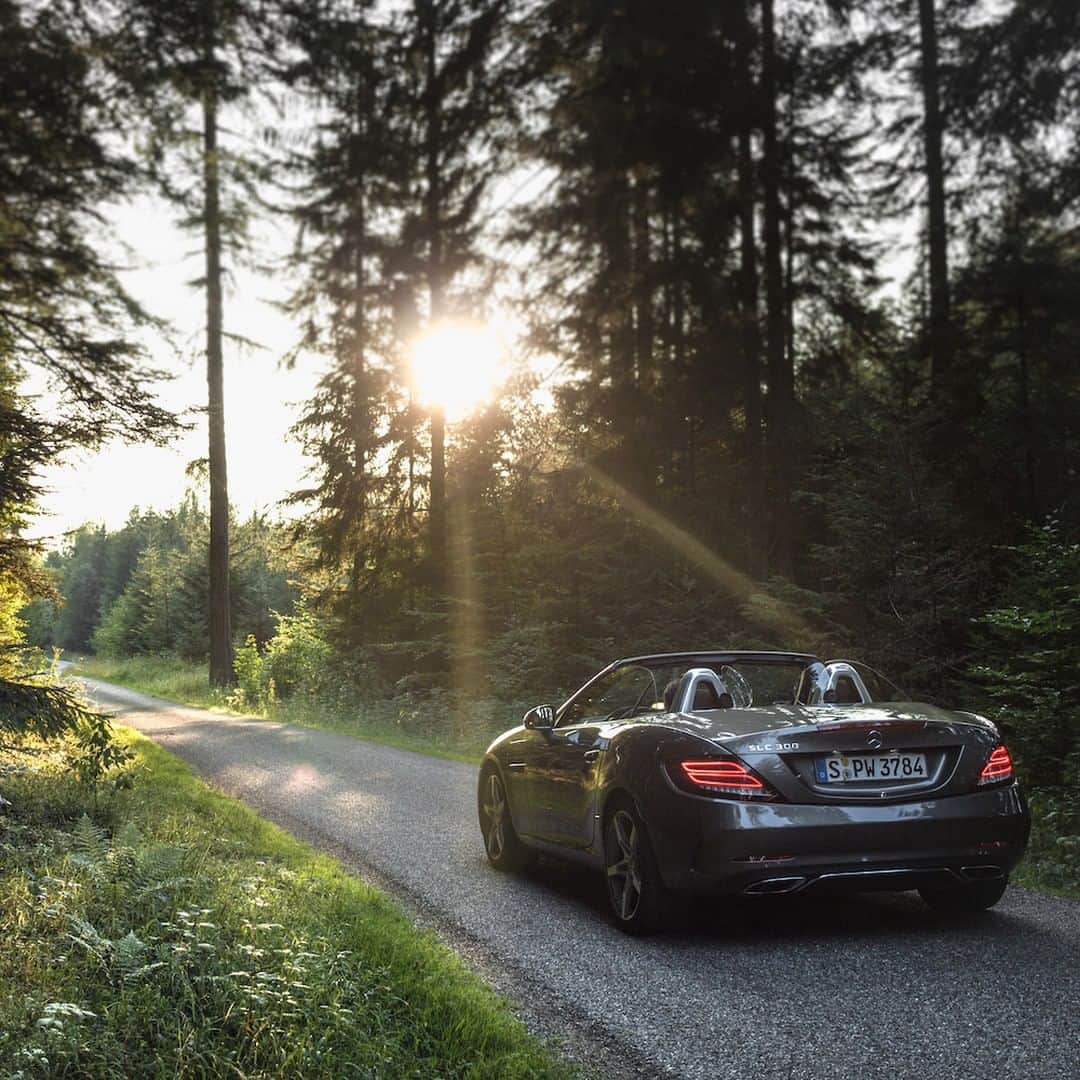 メルセデス・ベンツさんのインスタグラム写真 - (メルセデス・ベンツInstagram)「Seeking the sun with the Mercedes-Benz SLC. ☀ 📸: @andre_ju for #MBsocialcar [Mercedes-Benz SLC 300 | Kraftstoffverbrauch kombiniert: 137,2–6,9 l/100 km | CO₂-Emissionen kombiniert: 163–158 g/km | mb4.me/nefz] . #Mercedes #MBCar #SLC #MercedesBenz #carsofinstagram #InstaCars #sun #trip」6月15日 2時00分 - mercedesbenz