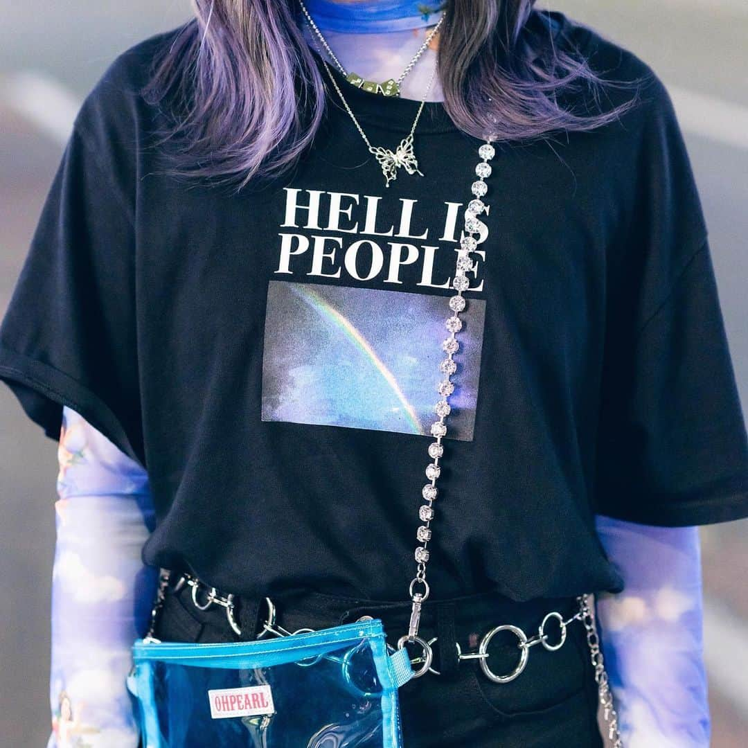 Harajuku Japanさんのインスタグラム写真 - (Harajuku JapanInstagram)「18-year-old Yuka (@machuu____) on the street in Harajuku wearing a Faith Tokyo beret, UNIF "Hell is People" t-shirt, Oh Pearl Harajuku bag, Ader Error, Mixxmix, Romantic Standard, and Bubbles Harajuku boots.」6月15日 14時21分 - tokyofashion