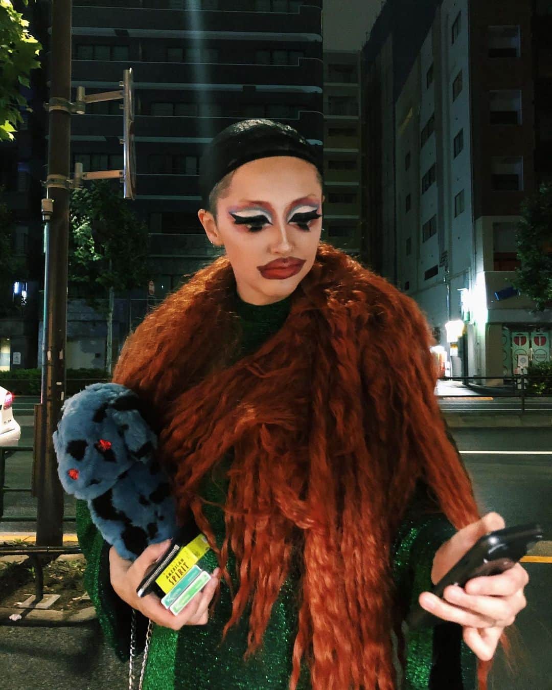 PELIのインスタグラム：「💄🐕💄兄貴 @ayako.com524 #dragqueen #dragmakeup #pameopose」