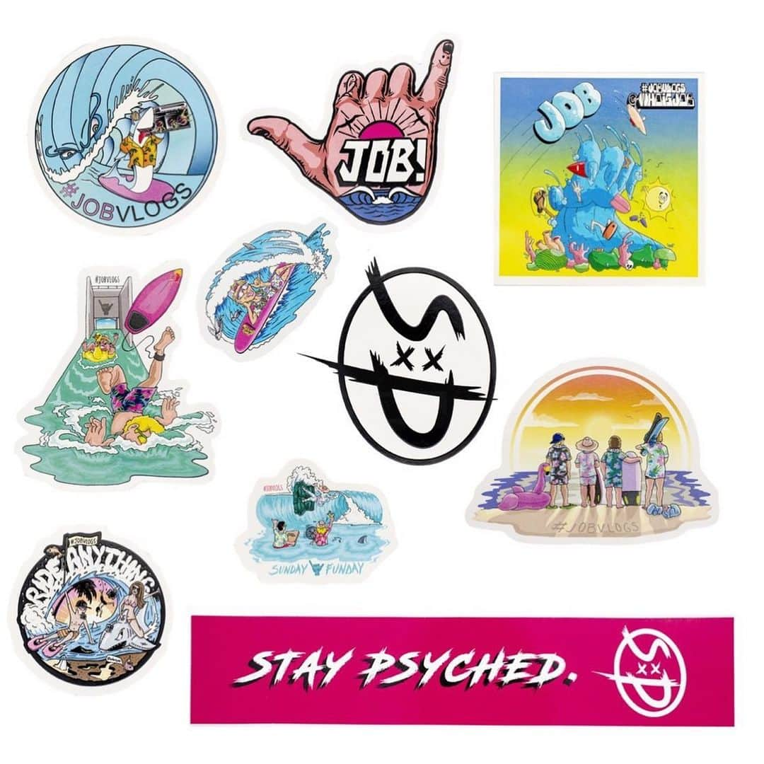 ジェイミー・オブライエンさんのインスタグラム写真 - (ジェイミー・オブライエンInstagram)「Sticker packs are available on WWW.JAMIEOBRIENSHOP.COM @stay__psyched」6月15日 5時16分 - whoisjob