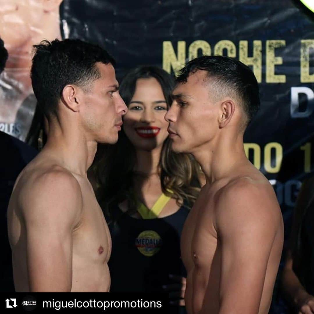 ミゲール・コットさんのインスタグラム写真 - (ミゲール・コットInstagram)「#Repost @miguelcottopromotions ・・・ 🥊🇵🇷🔥RESULTADOS PESAJE🔥🇳🇮🥊 NOCHE DE CAMPEONES @directvpr  McWILLIAMAS ARROYO VS. CARLOS BUITRAGO  POR EL CAMPEONATO LATINO DIVISION MOSCA - OMB  111.4lbs McWILLIAMAS ARROYO VS. CARLOS BUITRAGO 111.4lbs  160lbs MAGDIEL COTTO VS. OTHONIEL GONZALEZ 159.2lbs  138.6lbs KEVIN NIEVES VS. FERNANDO TORRES 138.2lbs  115.6lbs JUAN C. CAMACHO JR. VS. SAMUEL GUTIERREZ 116lbs  132.6lbs CHRISTIAN BARRETO VS. LUIS M. ORTIZ 131.6lbs  131.2lbs YARIEL SANTIAGO VS. ANIBAL SANCHEZ 128.8lbs  Puertas abren a las 6:00pm  Primera pelea a las 6:45pm  NOCHE DE CAMPEONES DIRECTV : McWILLIAMAS ARROYO VS. CARLOS BUITRAGO es presentado porDIRECTV Y LA CERVEZA OFICIAL: @medallalight junto a Miguel Cotto Promotions y H2 Entertainment.  Boletos tienen un costo de$15.00 Entrada General, Ring Side General $20.00 y mesa VIP a $30.00. Los boletos están disponibles en TICKET PLUS llamando al 787-505-8000 ó visitando su sitio eninternet:www.ticketpluspr.com」6月15日 6時25分 - realmiguelacotto